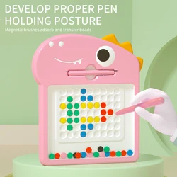 Tablero de dibujo magnético infantil con rompecabezas y coordinación