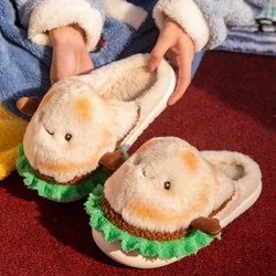 Zapatillas de casa felpa antideslizante unisex con dibujos animados