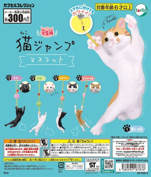 Gatito tabby marrón y blanco en acción