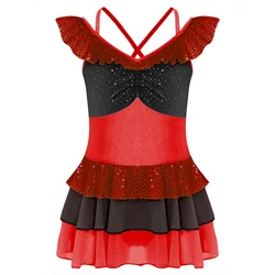 Vestido tutú de ballet para chicas adolescentes con volantes