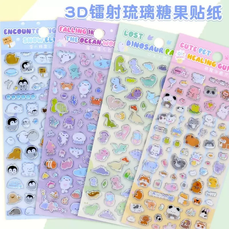 Pegatinas de dinosaurio retro para manualidades en cuadernos - imagen 2