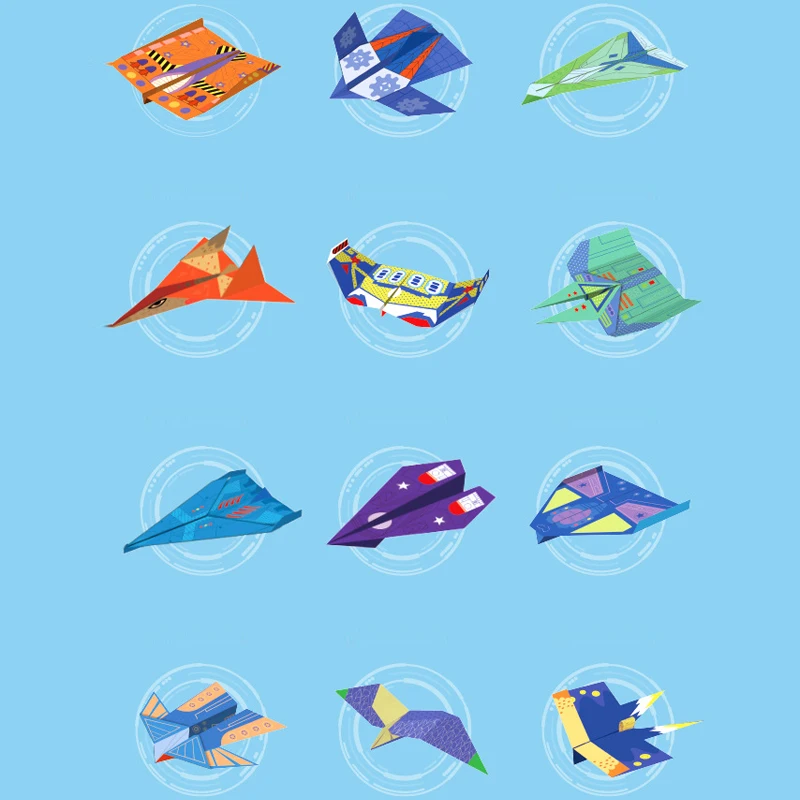Avión de papel origami para niños, juguete educativo - imagen 5