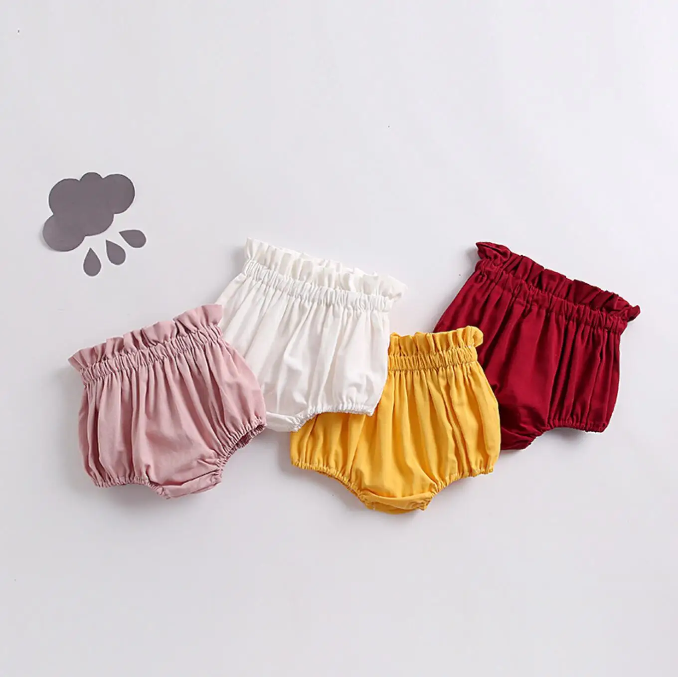 Pantalones cortos bloomer de algodón color caramelo para bebé - imagen 3