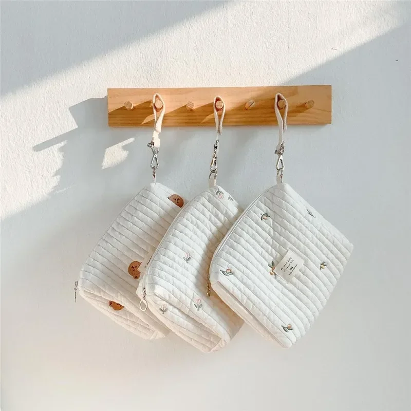 Kcute Bolsa de pañales para bebé con osito bordado - imagen 5