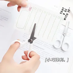Mini cortadora papel blanca portátil de seguridad para estudiantes