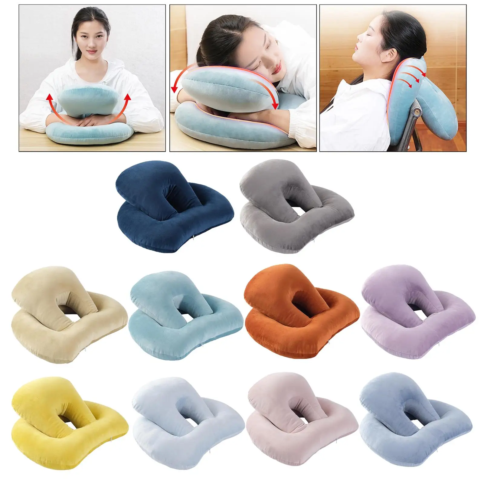 Almohada multifuncional para siesta con soporte de espalda y viaje - imagen 3