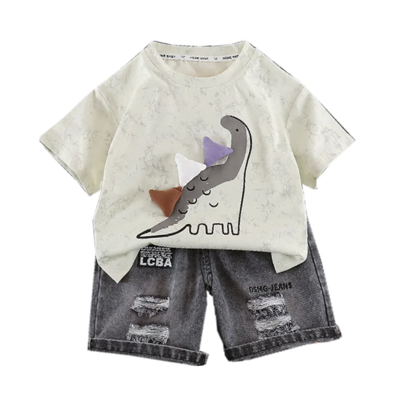 Conjunto bebé estival con camiseta de dibujos y pantalón corto - imagen 5