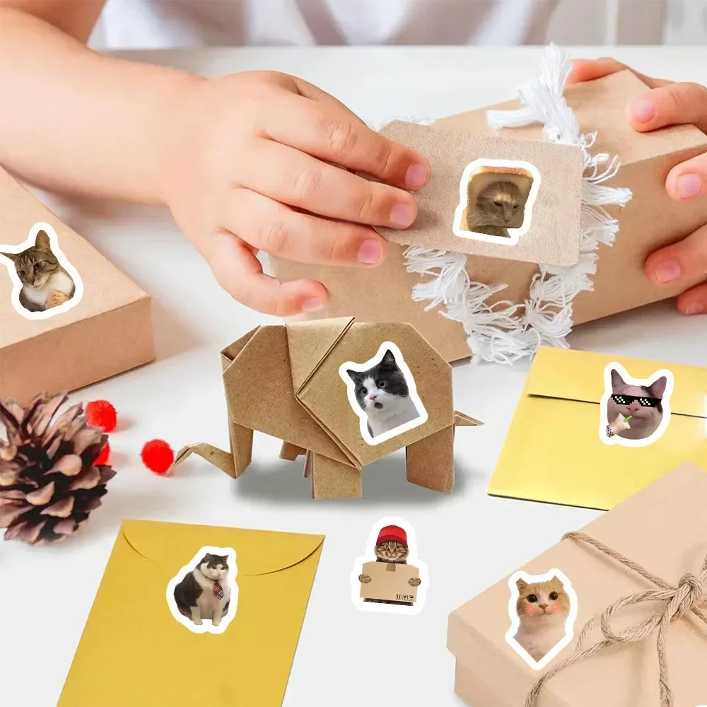Pegatinas de gatos divertidos en rollo