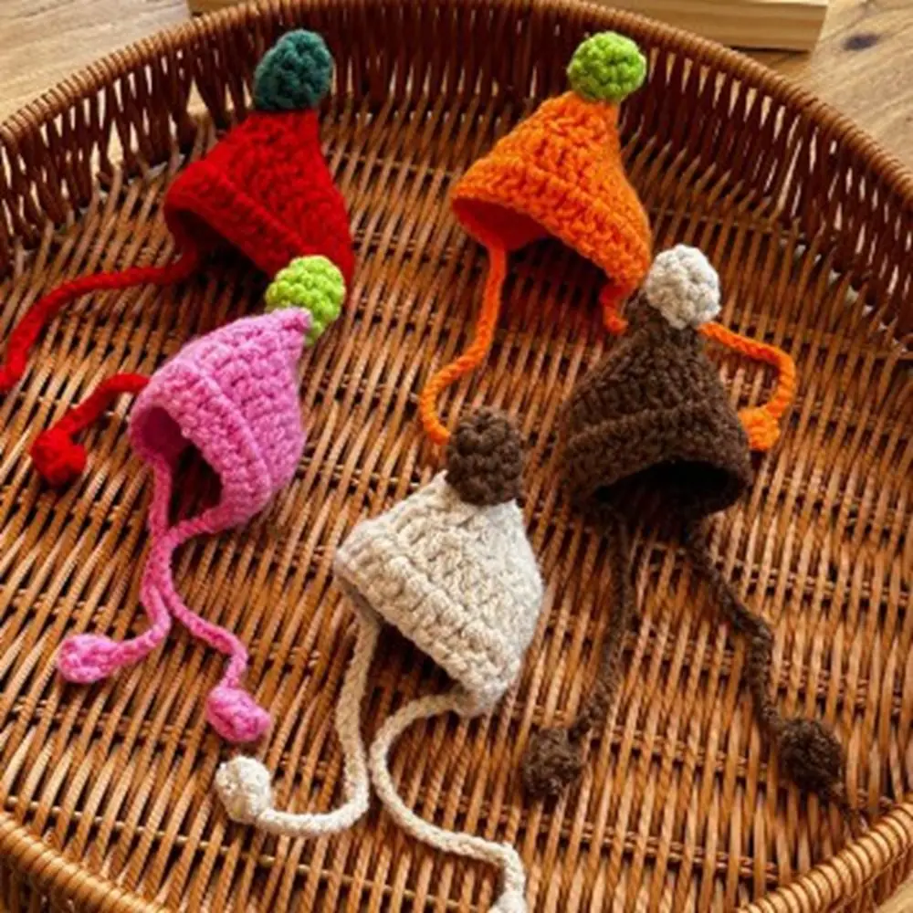 Gorro de punto para muñeca animal color caramelo estilo moderno - imagen 2