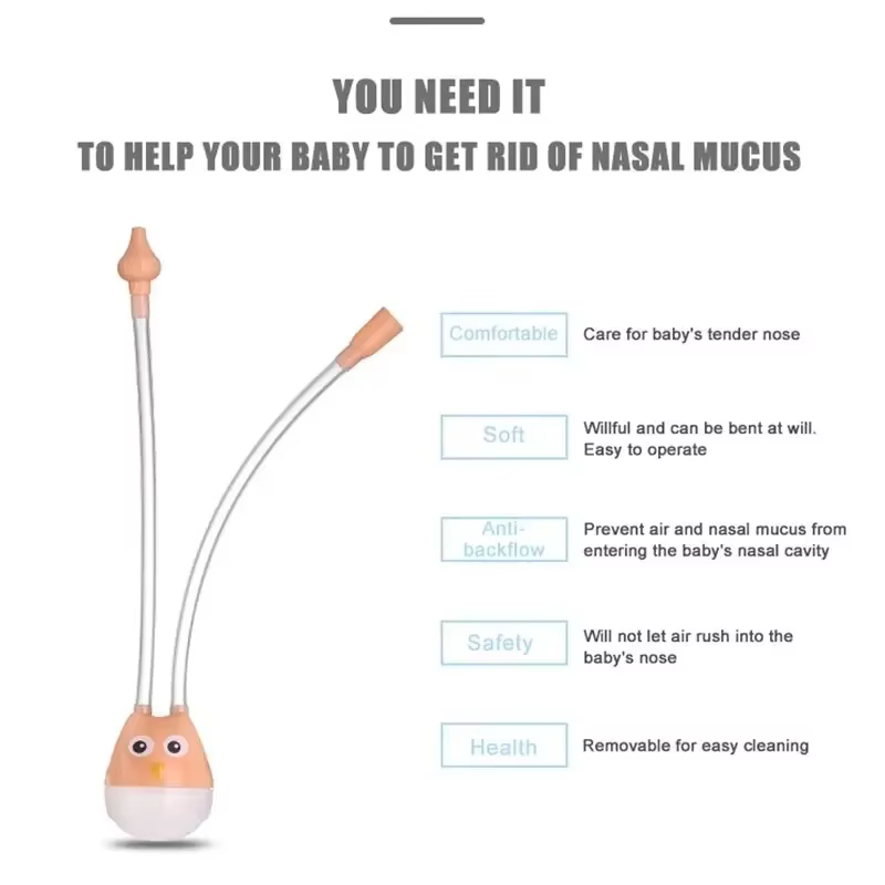 Aspirador nasal antirreflujo para bebé con boquilla de silicona - imagen 2