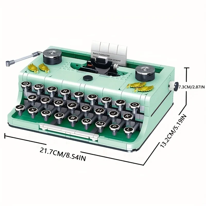 Máquina de escribir de bloques para niños - Juguete educativo DIY - imagen 5