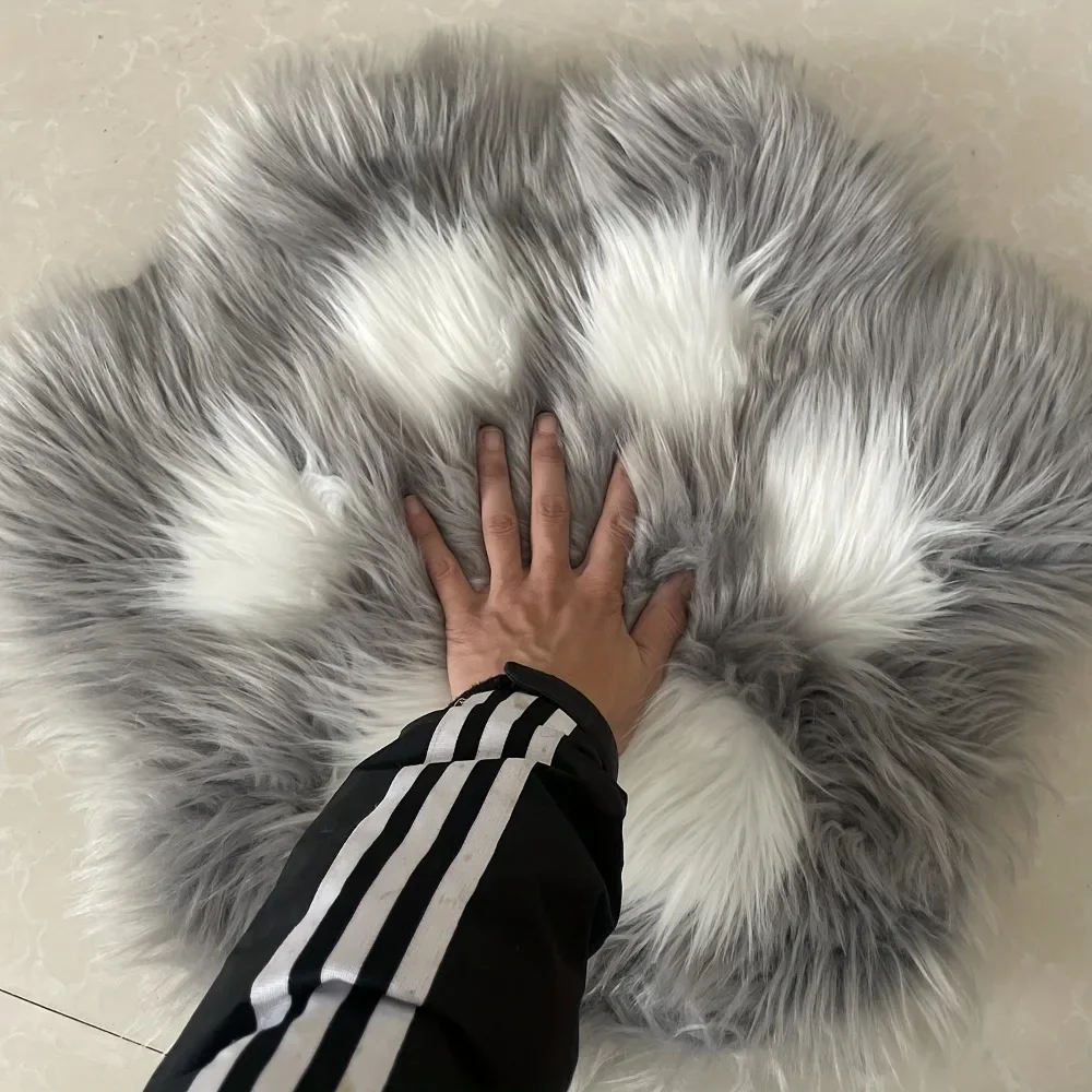 Alfombra pata de gato de felpa larga y suave para el hogar - imagen 5