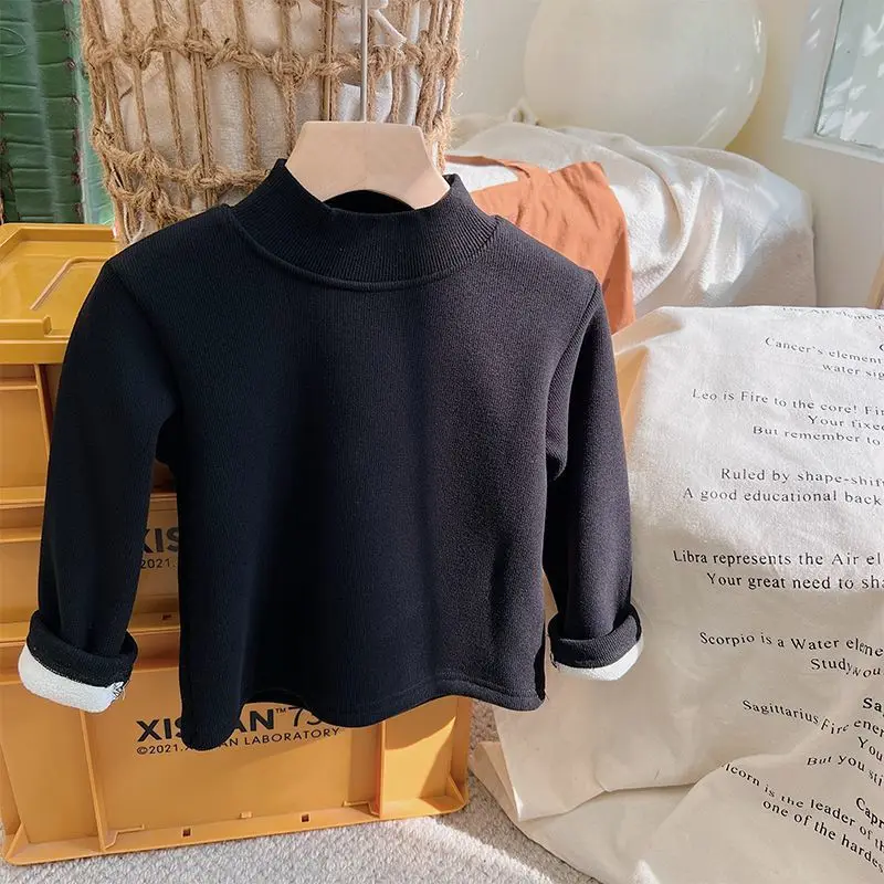 Suéter bebé cuello alto acolchado de lana cálido para invierno - imagen 5