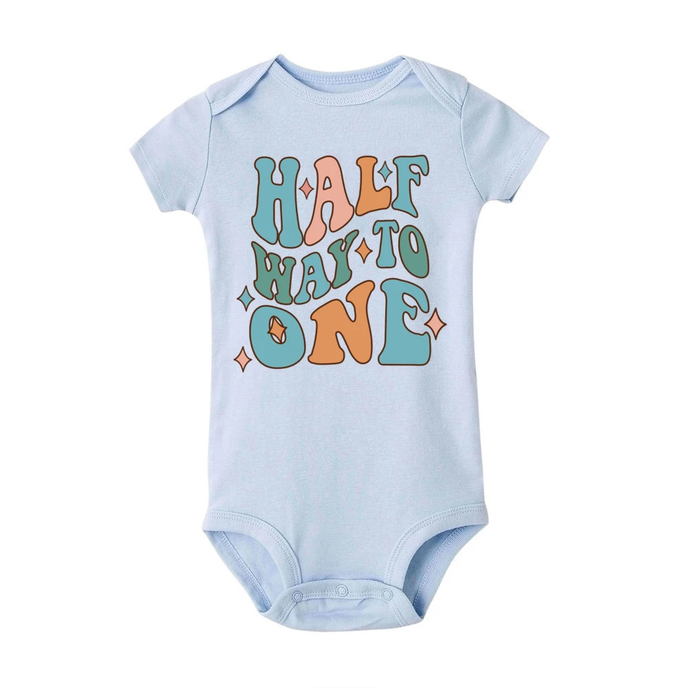 Body estampado pastel para bebé - Pelele de manga corta para verano - imagen 2