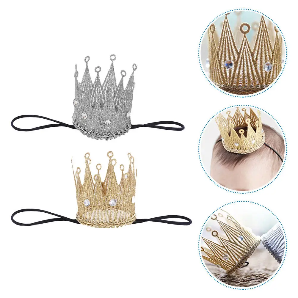 Diademas con corona para bebé recién nacido – Suaves para fotos - imagen 3