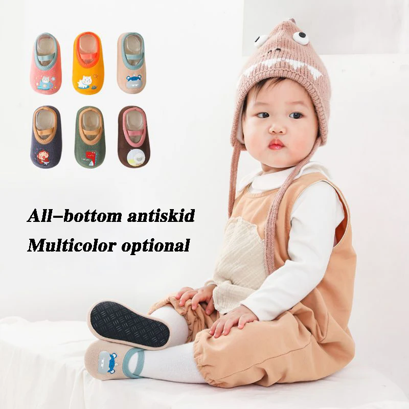 Calcetines antideslizantes para bebé con suela de goma cálida - imagen 3