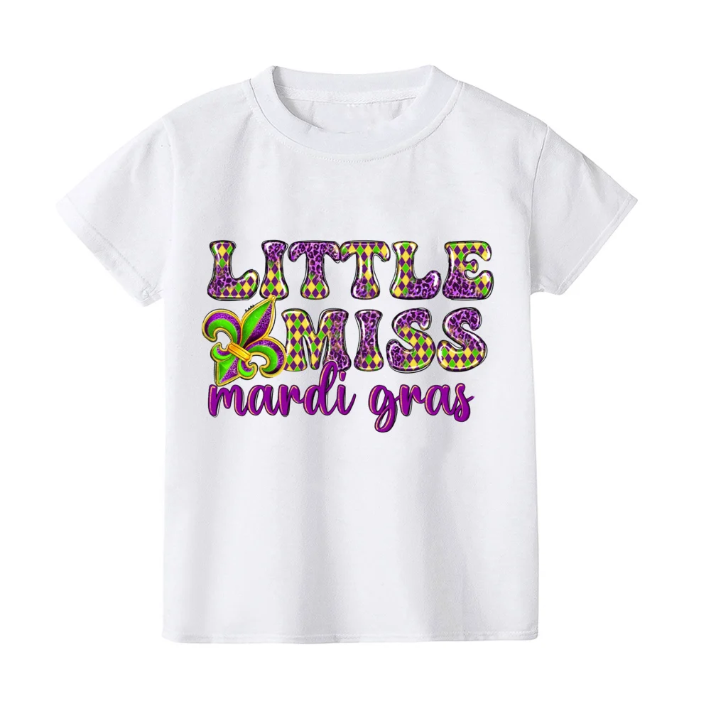 Little Miss Camisa Mardi Gras niña – Algodón Nueva Orleans Carnaval - imagen 4