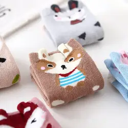 Calcetines de algodón para bebé con animales, primavera y verano