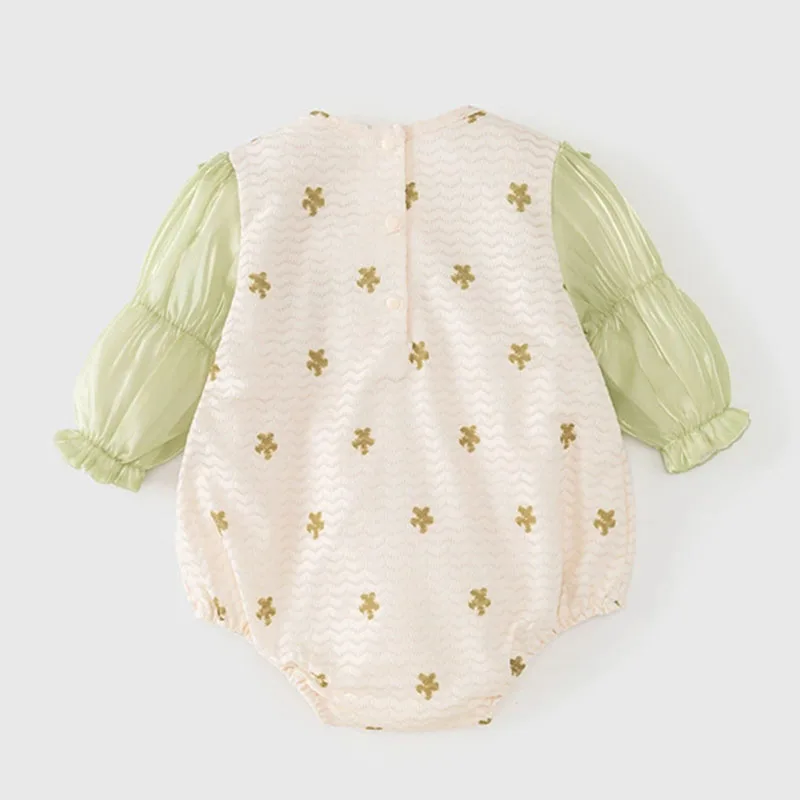 Pelele de bebé para niña con lazo y gorrito estilo princesa