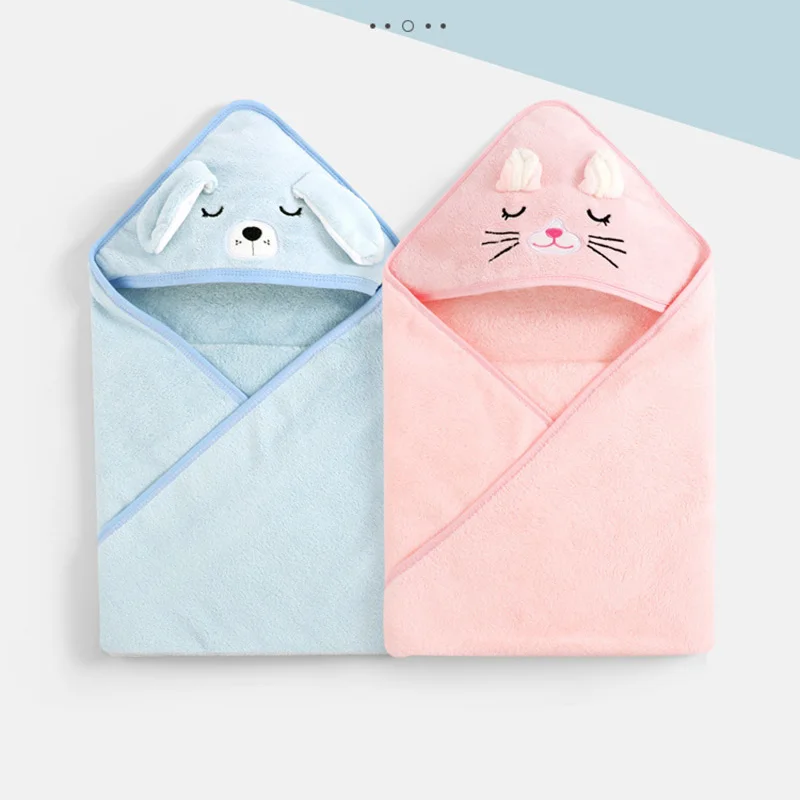 Toalla de baño bebé con capucha animal absorbente suave cómoda - imagen 2