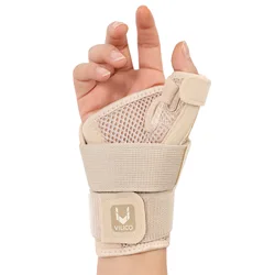 Protector de dedos transpirable con férula de pulgar y muñeca ajustable