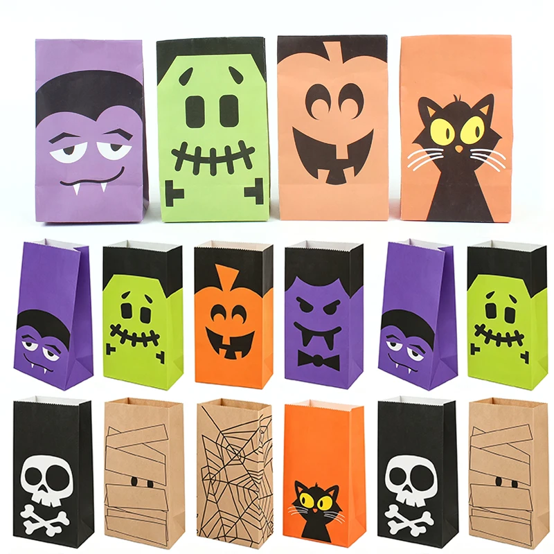 Bolsas de papel Halloween con diseños terroríficos para dulces - imagen 4
