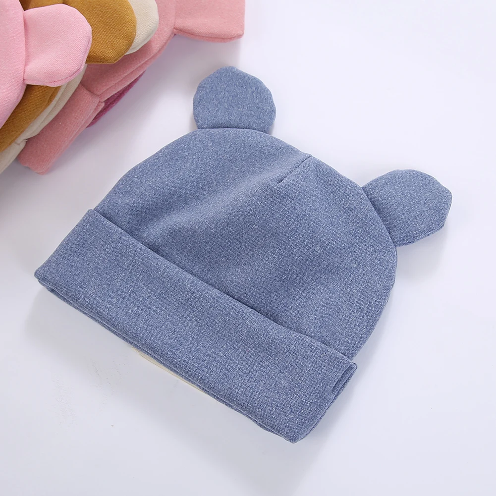 Gorrito bebé turbante con orejas de oso, cálido para invierno - imagen 4