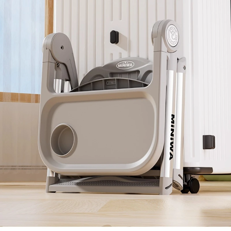 Sillita de bebé plegable portátil con bandeja grande en aluminio - imagen 5