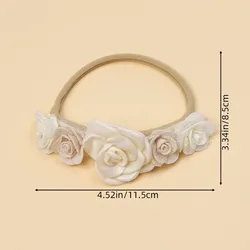 Diadema elástica para bebé recién nacida con estampado floral