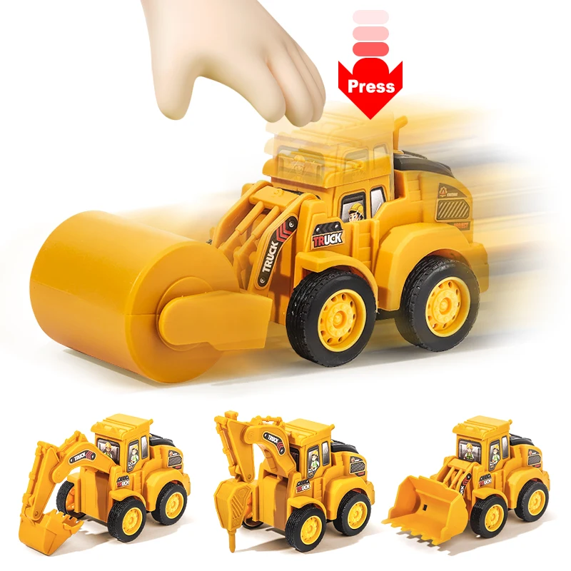 Juguete educativo de vehiculos de construccion para ninos: excavadora