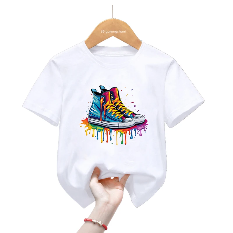 Camiseta de verano con estampado floral para niños