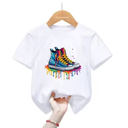Camiseta de verano con estampado floral para niños