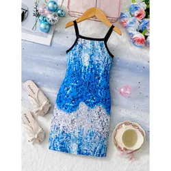 Vestido camisola verano niña – Estampado escamas de pescado