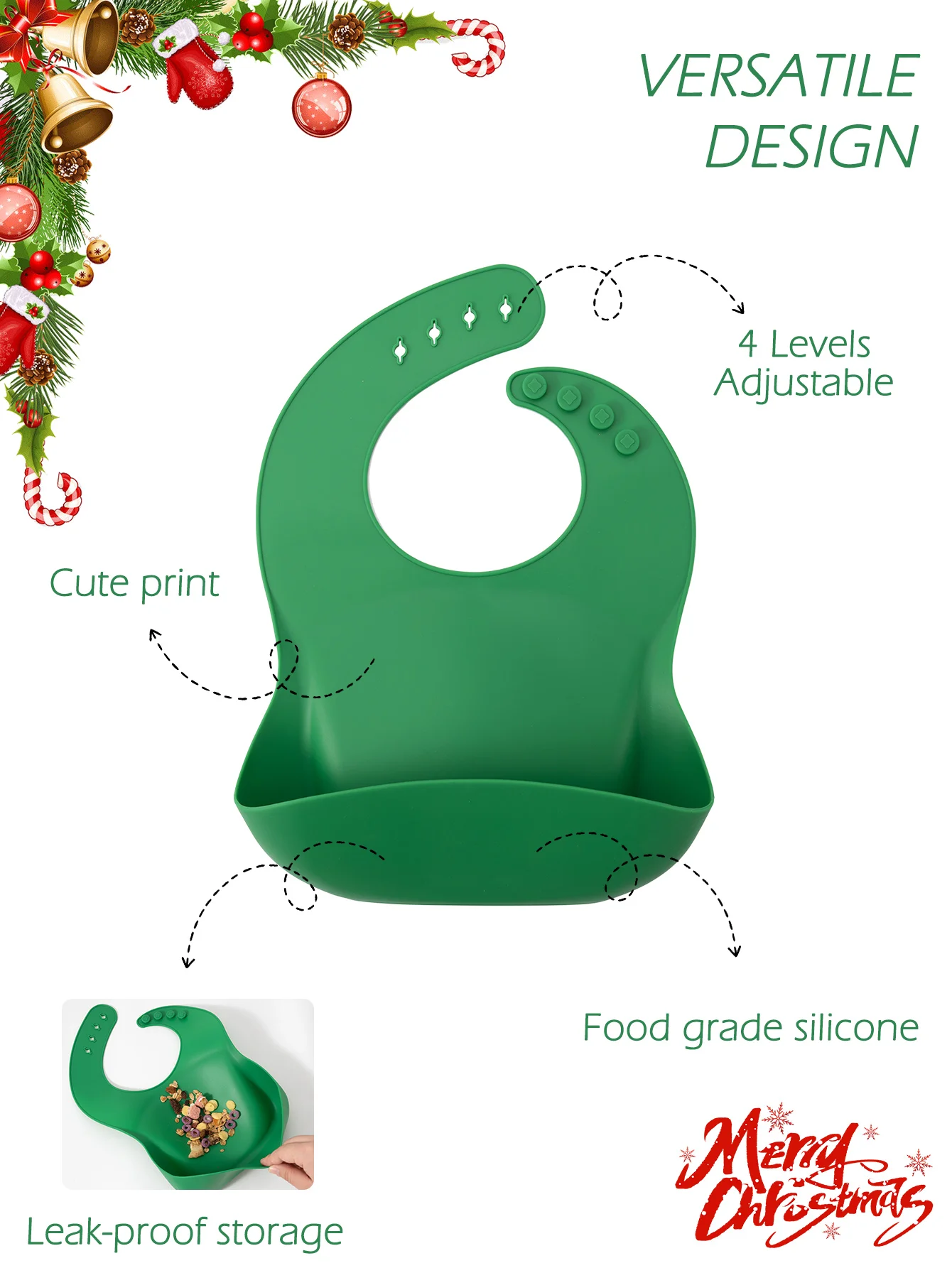 Babero de silicona impermeable para recién nacidos y eructos - imagen 4