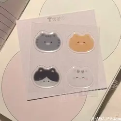 Pegatinas de gelatina con gatito tierno para cámara y móvil