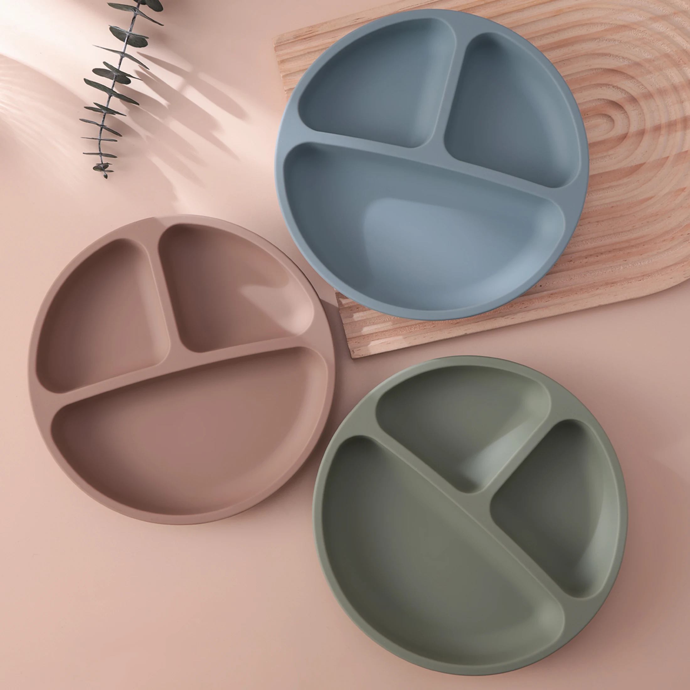 Vajilla de bebé silicona con ventosa, sin BPA, ecológica - imagen 2