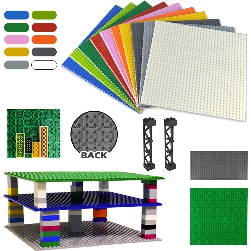 Placas Base 32x32 Compatibles Bloques Construcción DIY Plástico