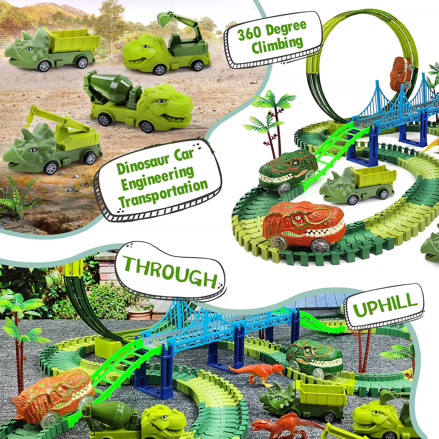 Coche de dinosaurio con función eléctrica