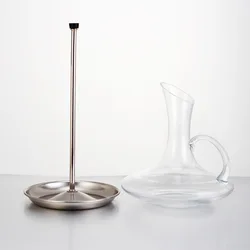 Soporte para decantador de vino en acero inoxidable con escurridor