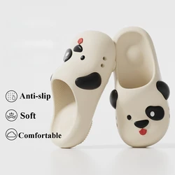 Pantuflas suaves con estampado de perro para niña – Sandalias playa