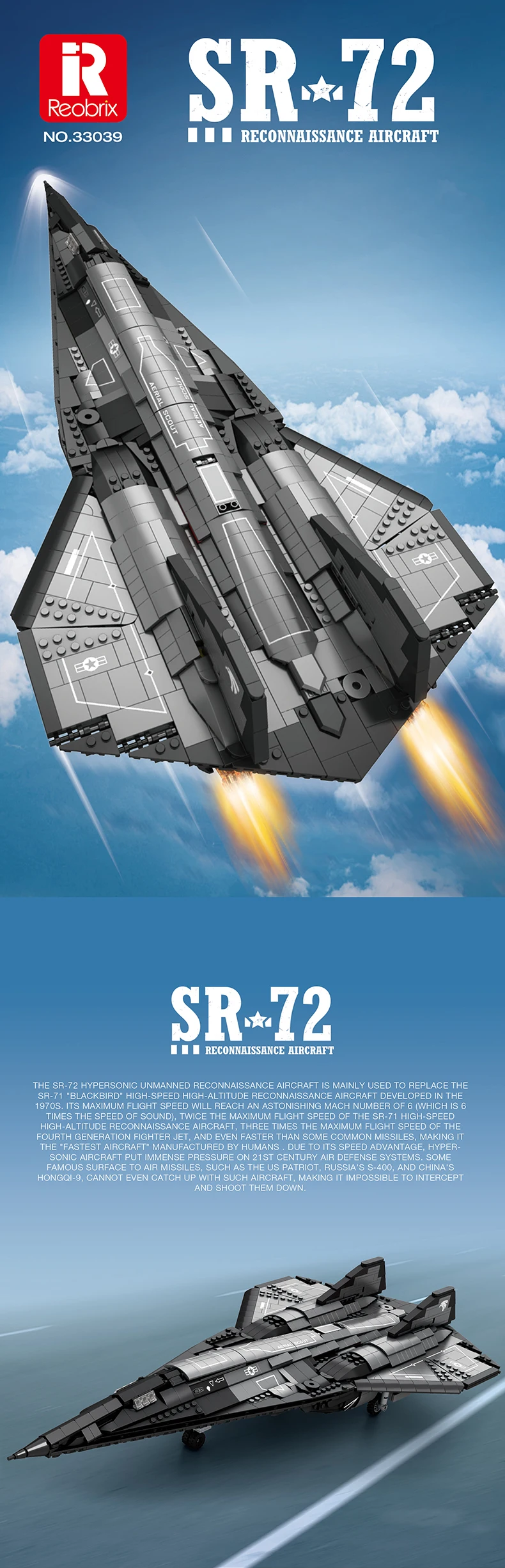 Bloques del modelo SR-72 en proceso