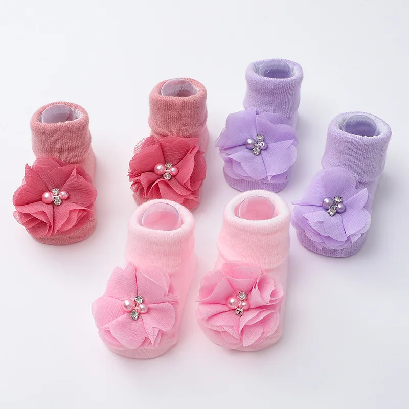 Calcetines bebé con lazo floral para niña – Suavos y cómodos - imagen 5