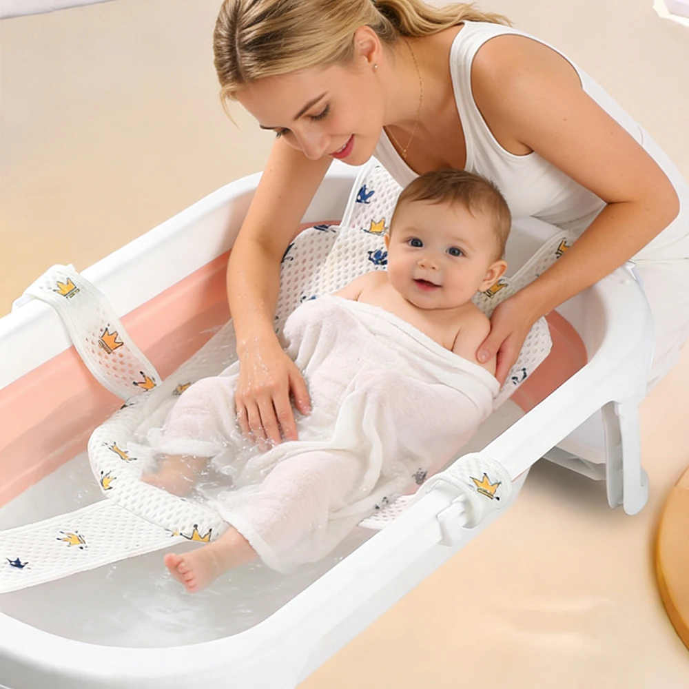 Cojín de baño antideslizante para bebé – Soporte flotante de malla - imagen 2
