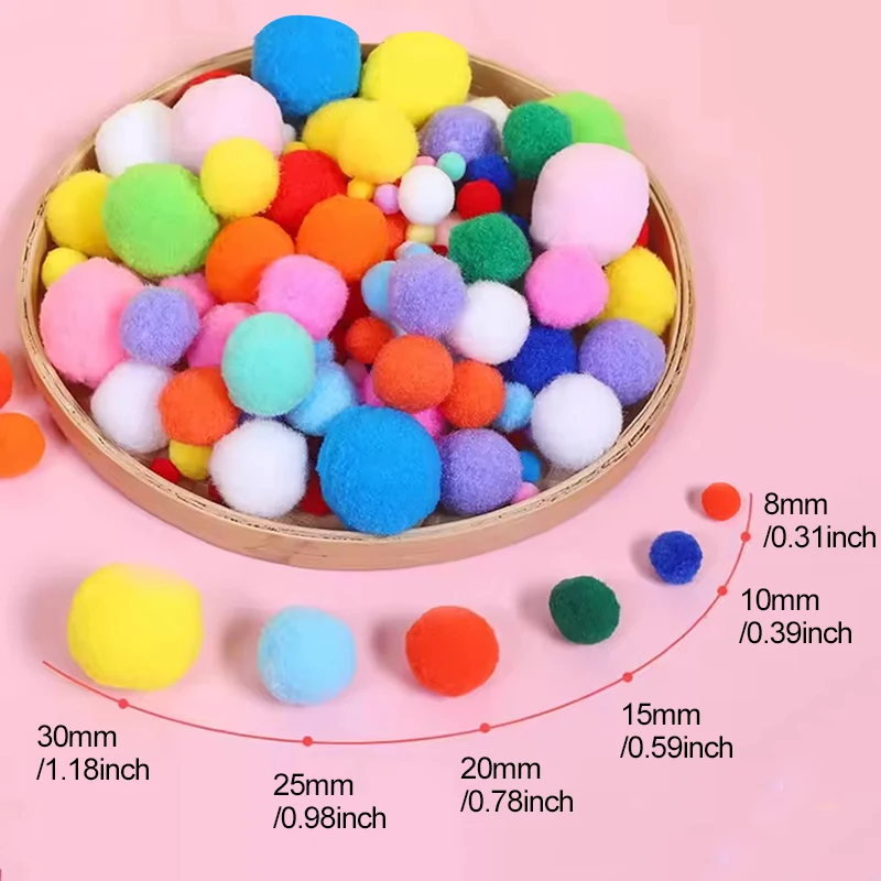 Bolas de peluche suaves para manualidades y decoración infantil - imagen 4