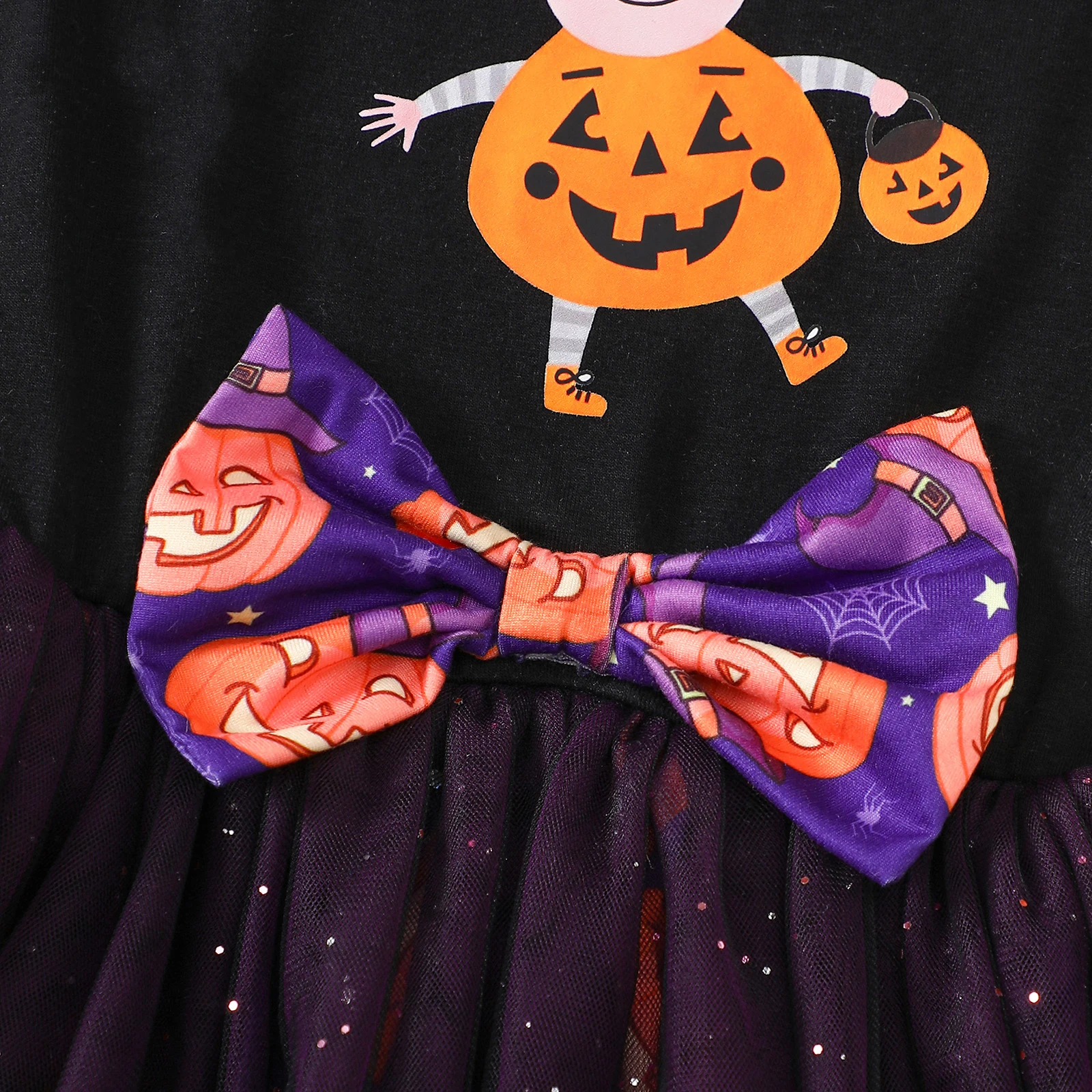 Tregren Disfraz de Halloween para niña pequeña con capa y tul - imagen 4