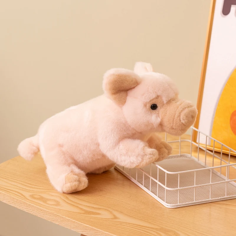 Cerdito rosado de peluche de cabeza grande