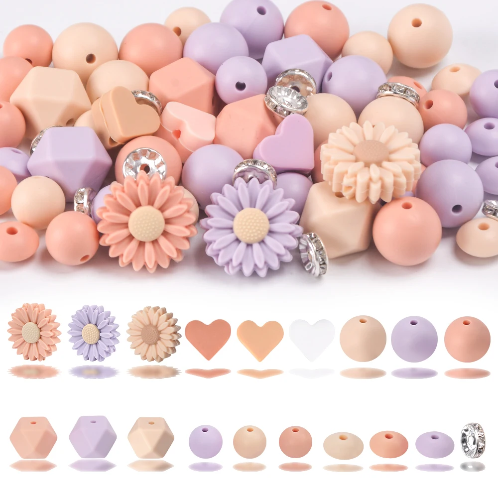 LOFCA cuentas de silicona corazón Margarita para manualidades - imagen 2