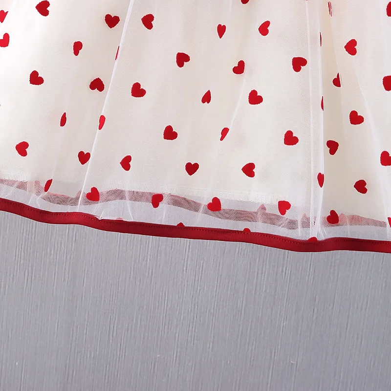 Vestido verano niña volantes rojo estampado - imagen 2