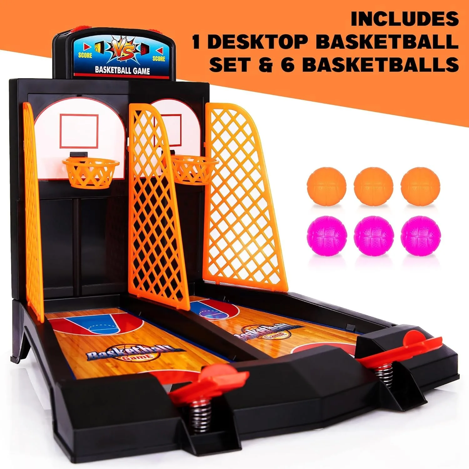 Baloncesto de mesa infantil con aro y pelota - imagen 4
