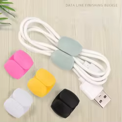 Organizador de cables compacto para escritorio y viaje